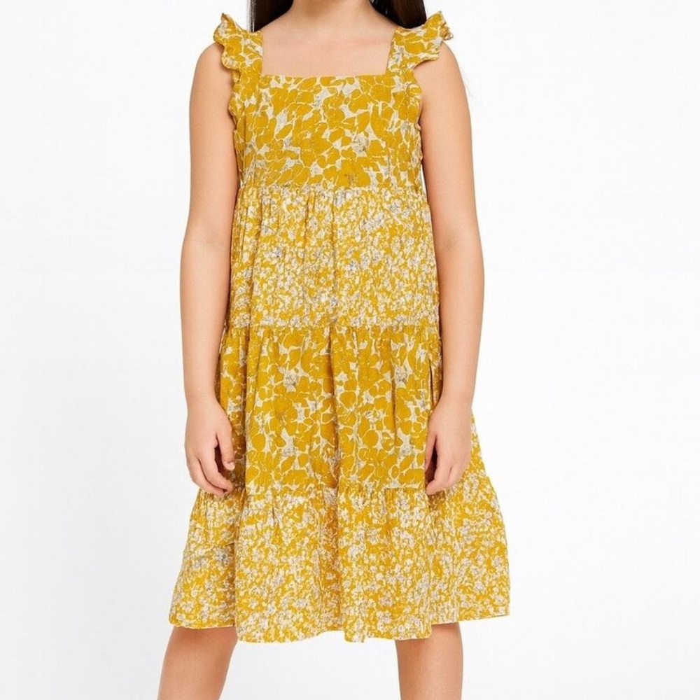 Like New Carter's Yellow Floral Casual Dress